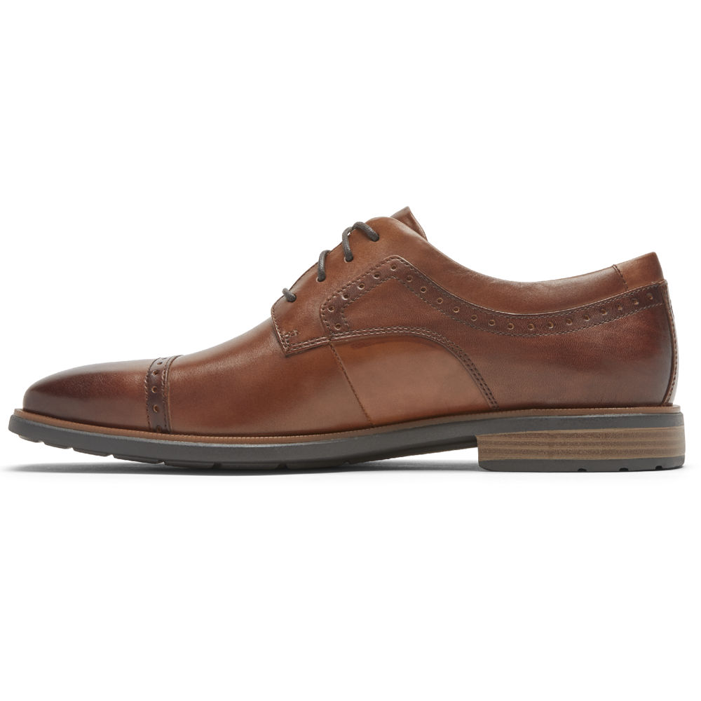 Rockport Oxfords For Mens Brown - Farrow Cap Toe - UE7093215